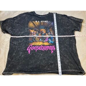 Goosebumps T-Shirt Mens 3XL Black Mineral Wash Slappy R.L. Stine Graphic